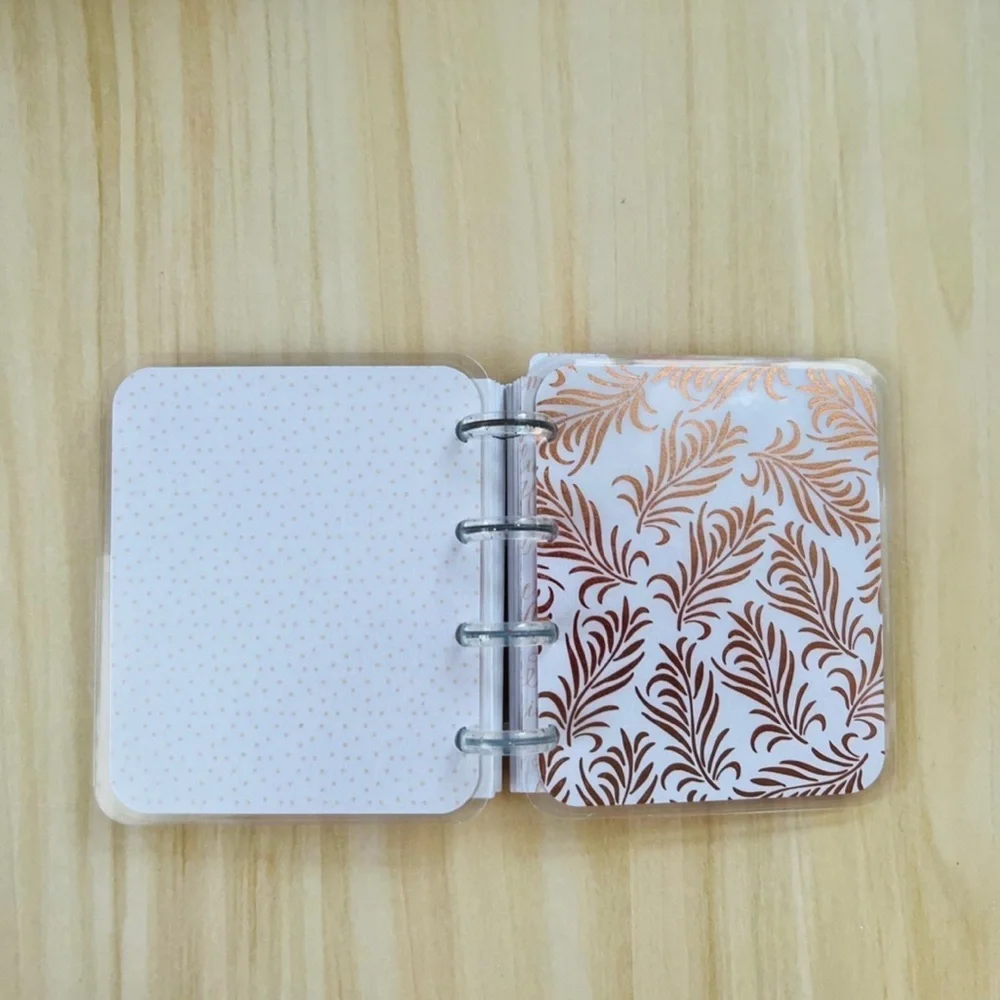 Happy planner micro notes weekly layout rose gold leaves
